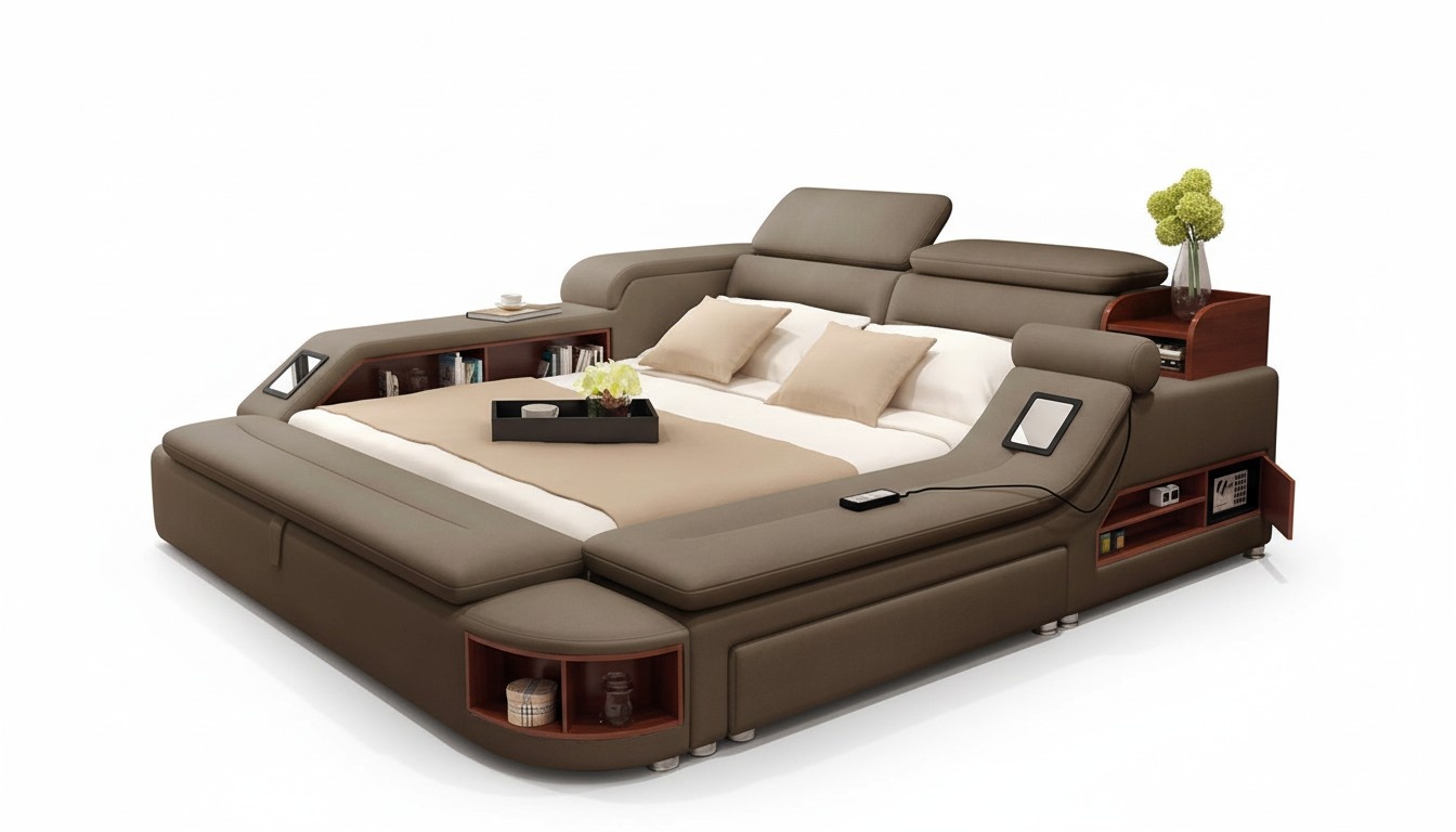 Multifunktion Bett Doppelbetten Modernes Bettgestell Betten 180x200cm