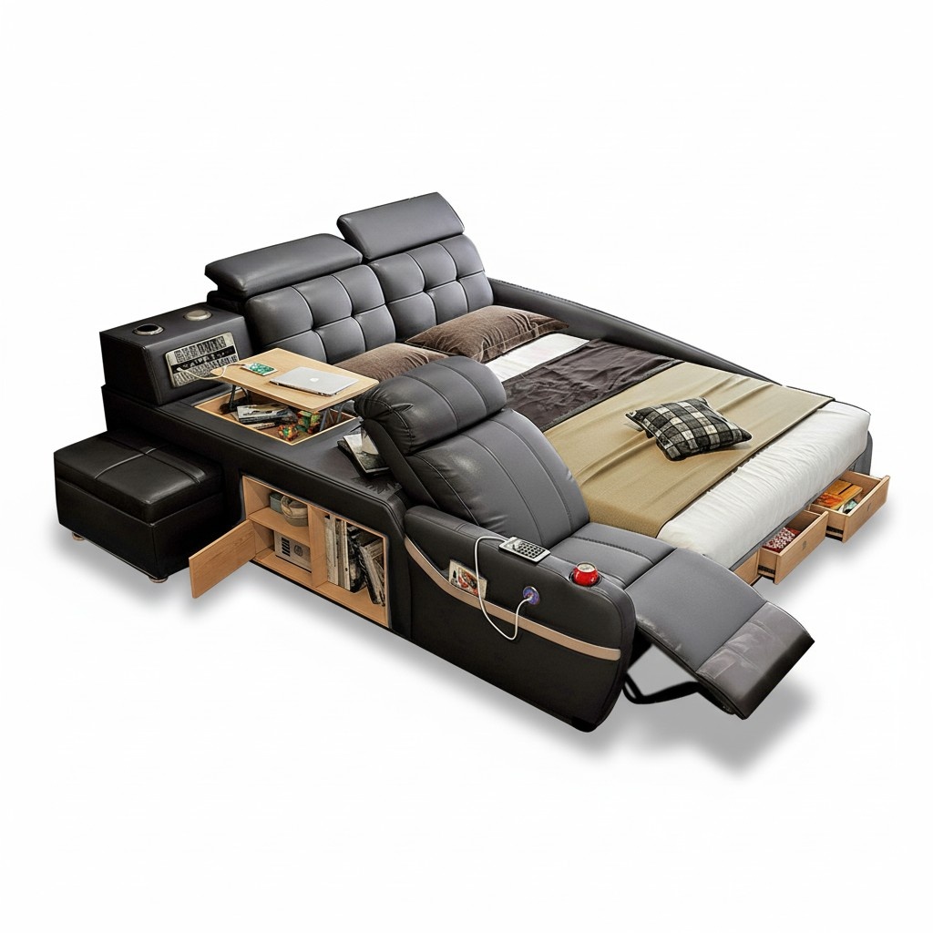 Multifunktion Deluxe Betten Massage Funktion Bett Hotel Polster Led usb Radio