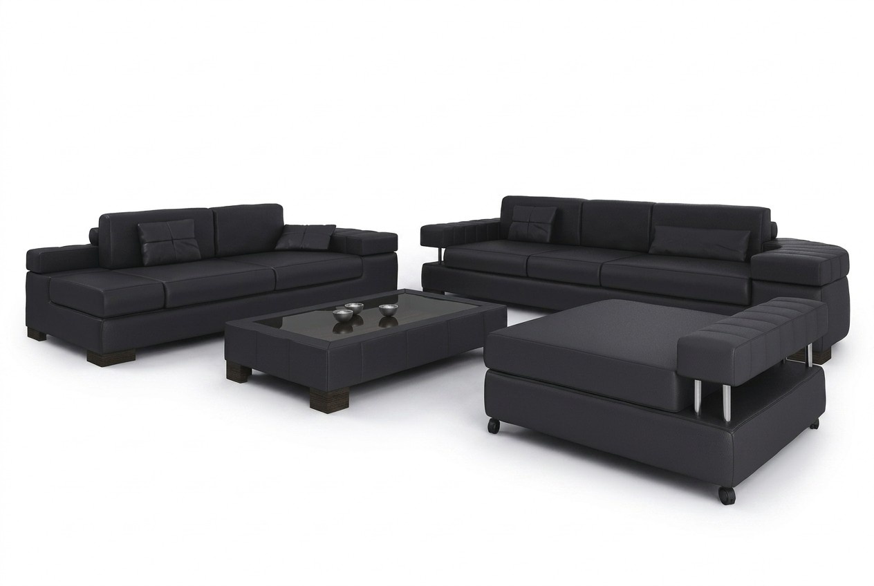 Multifunktion Sofagarnitur Ecksofa USB Design Sofa Couch Wohnlandschaft 3+2+1