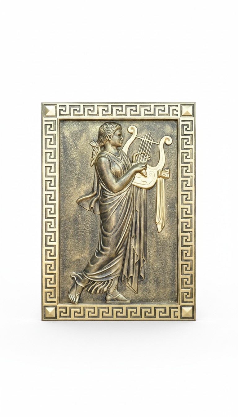 Musik Wandrelief Antik Stil Relief Wand Gemälde Antike Handarbeit Gott Bild Neu