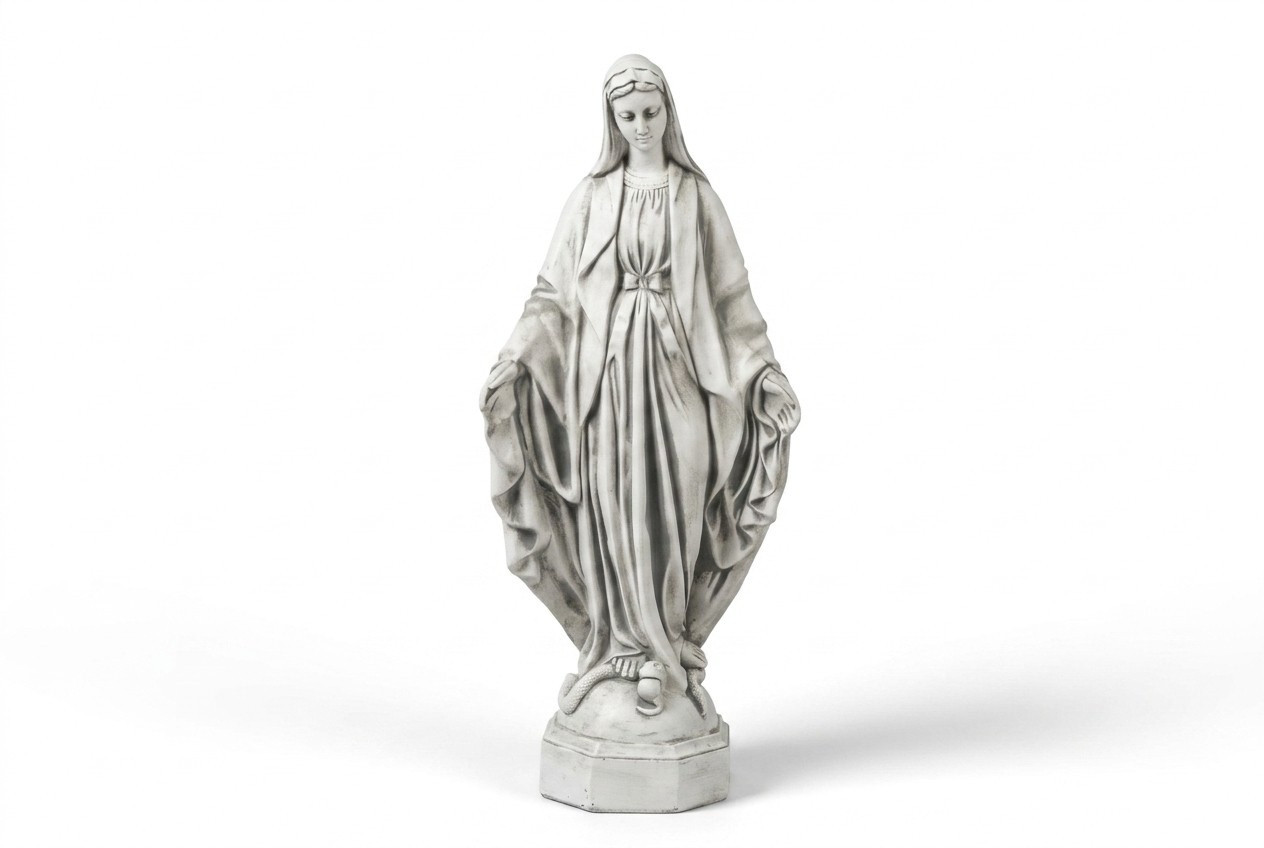 Mutter Jesus Maria Statue Grab Skulptur Heilige Figur Garten Deko 118cm