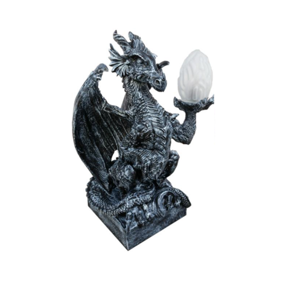Deko Figur LAMPE Drachen Statue Skulptur 75cm Figuren Skulpturen Neu
