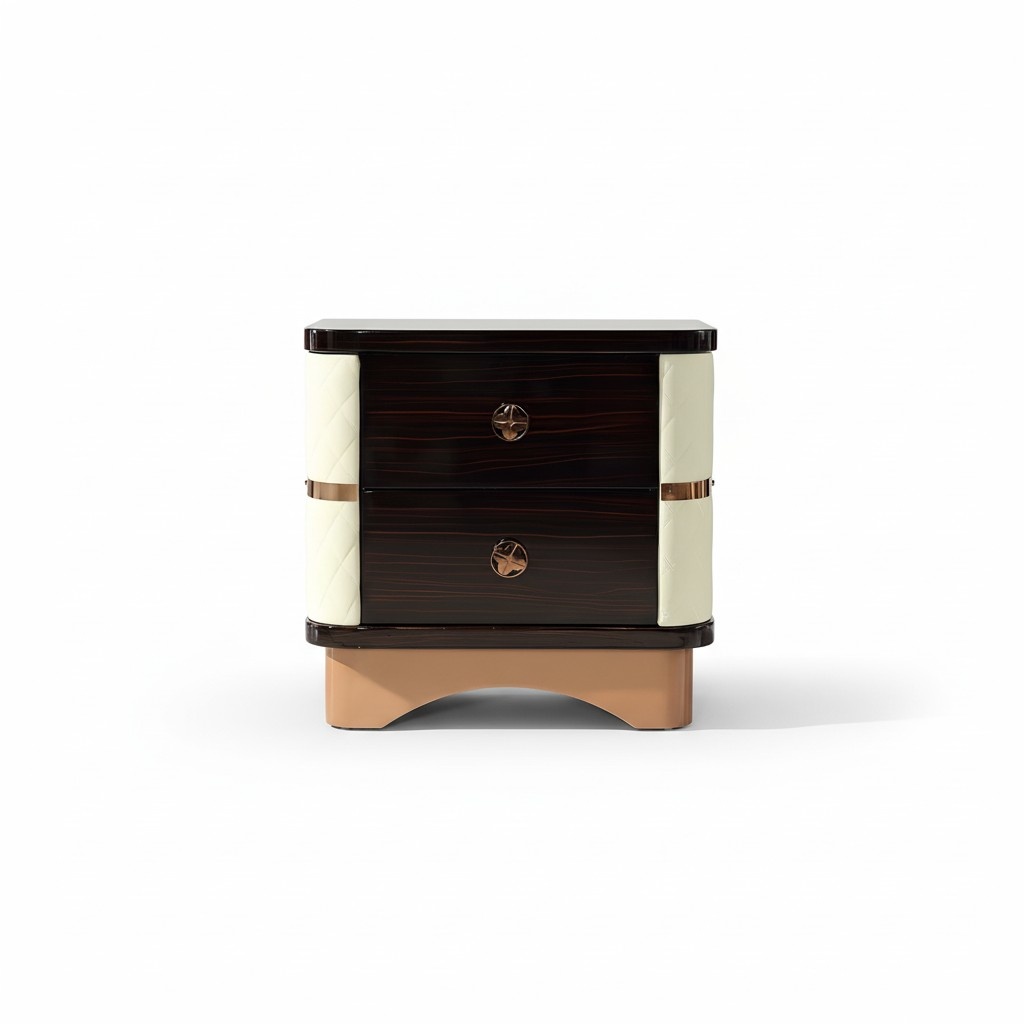 Nacht Tisch Konsole Luxus Klasse Nachttische Konsolen Beistell Metall Leder Neu