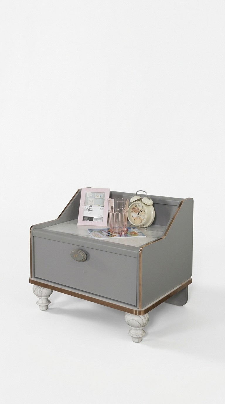 Nachttisch Design Kinderzimmer Luxus Tische Schlaf Zimmer Holz Grau