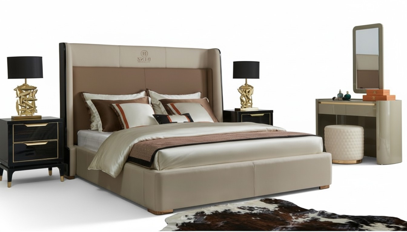 Nachttisch Konsolen Beistelltische Tisch Luxus Hotel Schlafzimmer Möbel Holz Neu