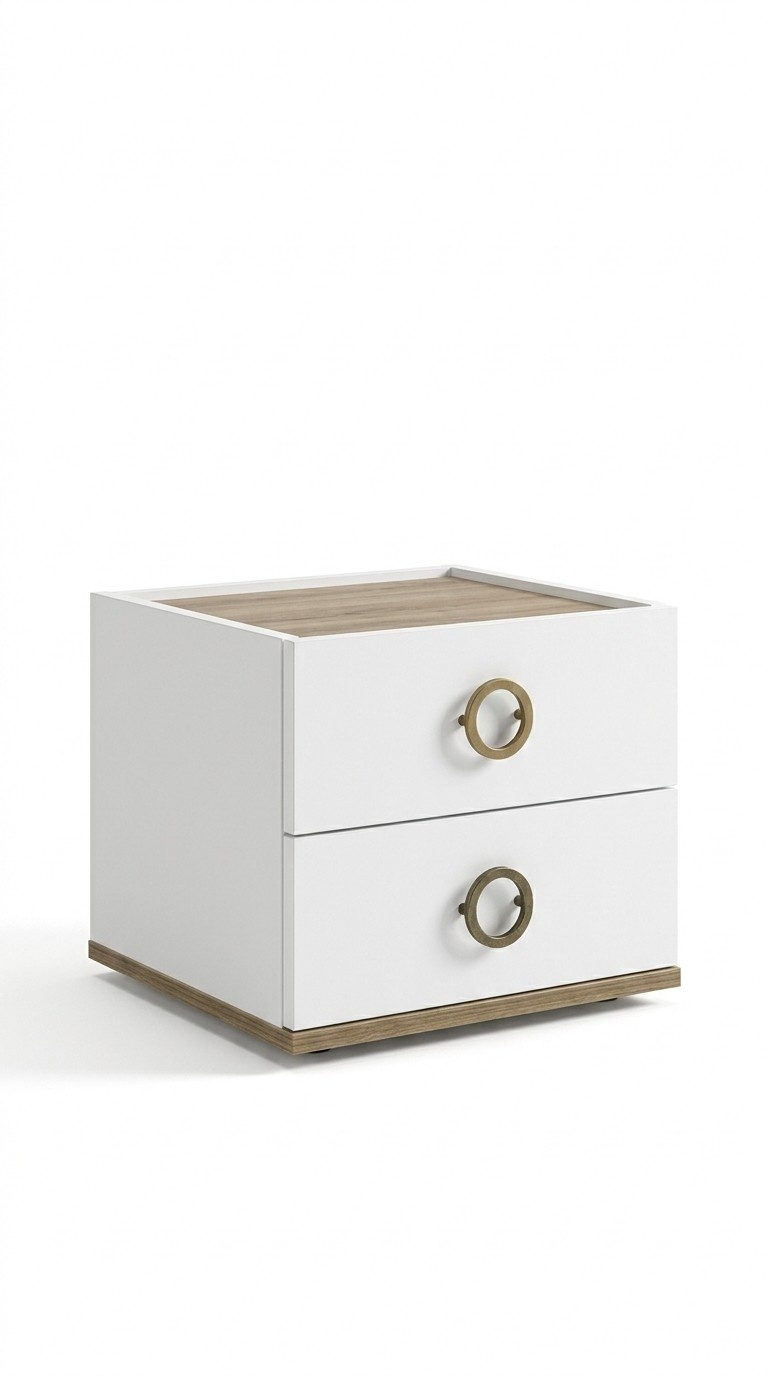 Nachttisch Nachtkonsole Kindernachttisch Kinderzimmer Holz Weiß Modern