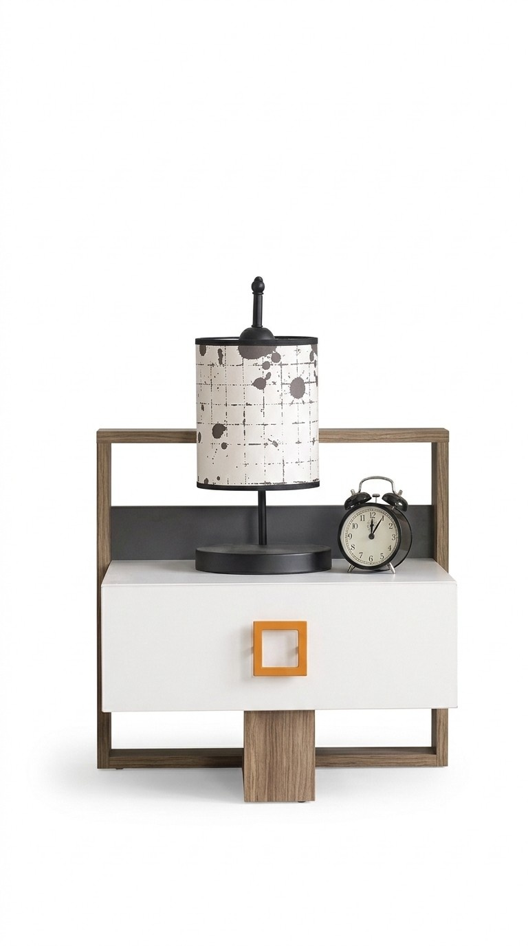 Nachttisch Nachtkonsole Kindernachttisch Kinderzimmer Holz Grau Modern