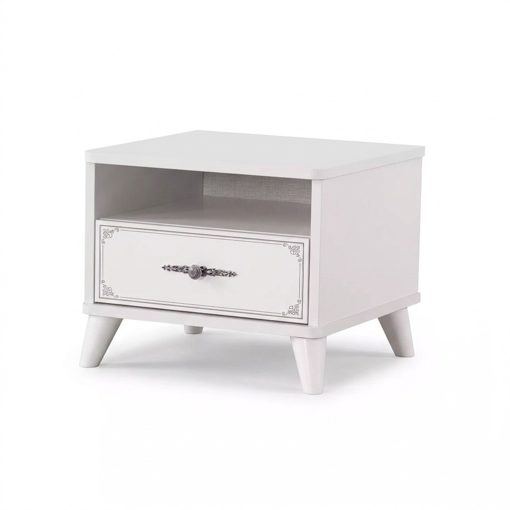 Nachttisch Nachtkonsole Schlafzimmer Holz Weiß Kindernachttisch Luxus