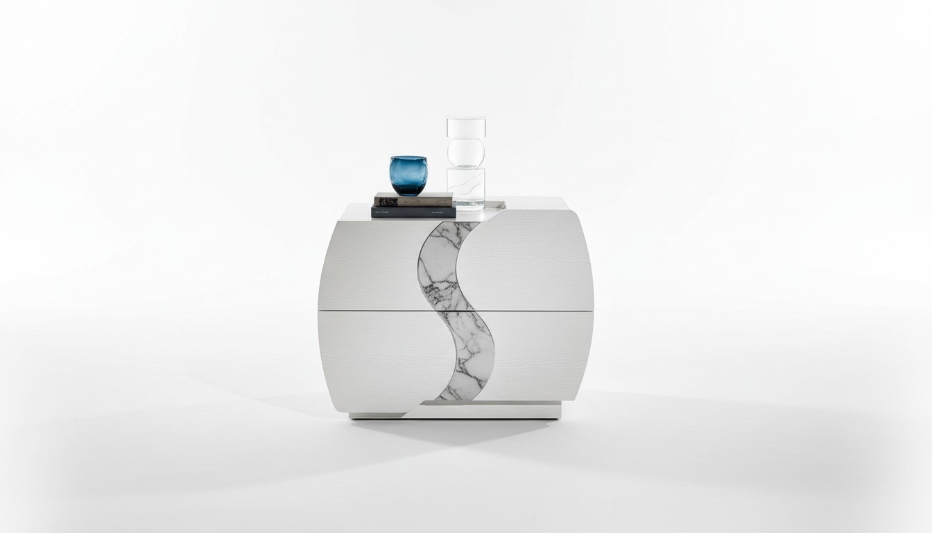 Nachttische Nachttisch Konsolen Beistell Tisch Nachtkonsolen Weiß Schlafzimmer