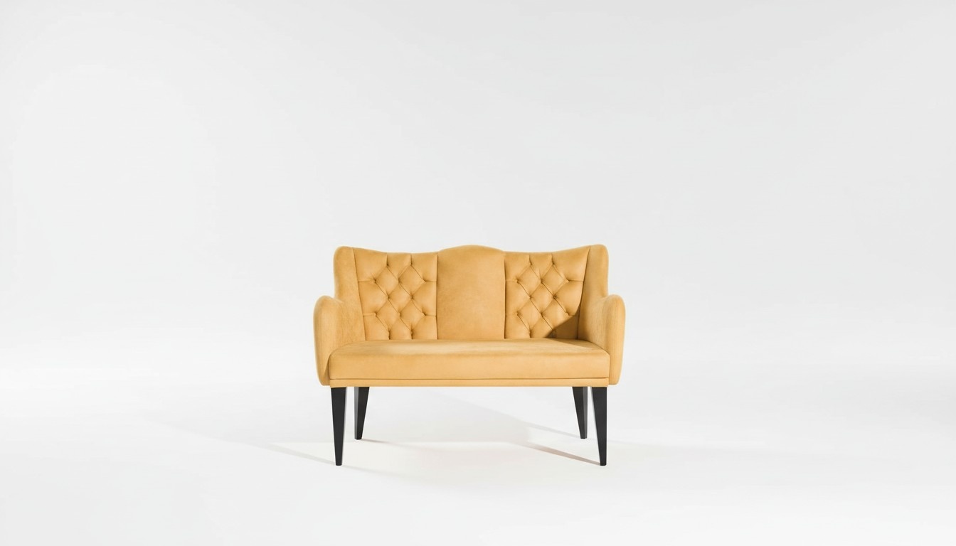 Oranger Wohnzimmer Zweisitzer Luxus Sofas Polster Couchen Stil Modern