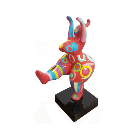 Abstrakte Designer Kunst Niedliche Figur Statue Bunt Bemante Skulpturen
