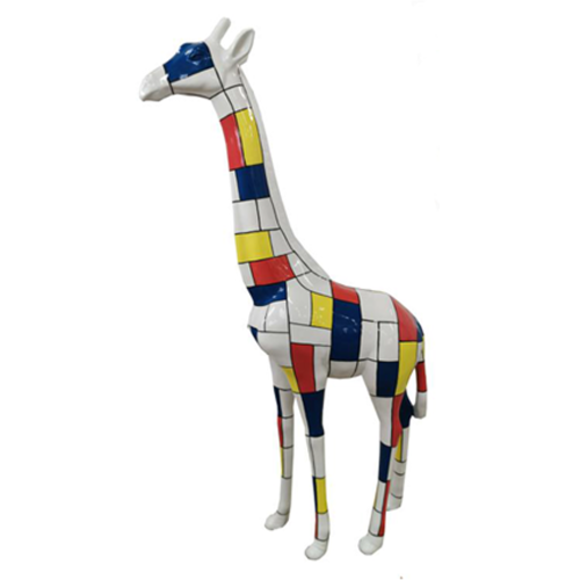 Modern Skulptur Giraffe Dekorative Figur aus Kunststoff Statuen Statue 205 cm