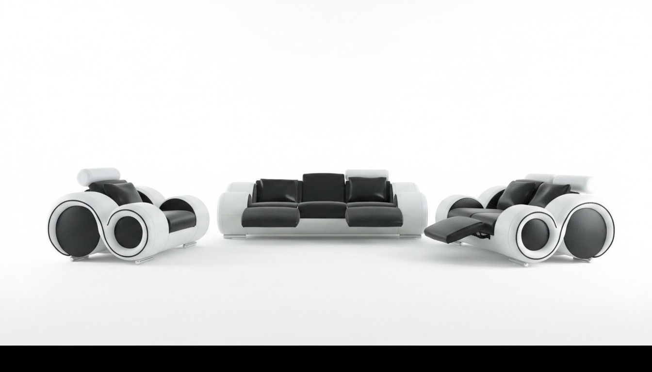 Patentiertes Design Komplett Sofagarnitur Wohnzimmer Set Sofa +USB Garnitur Neu