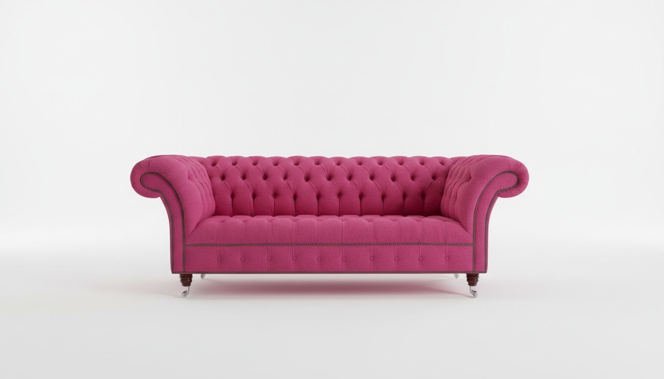 Pinke Designer Sofa Couch Polster XXL 3 Sitzer Big Sofas Couchen Leder
