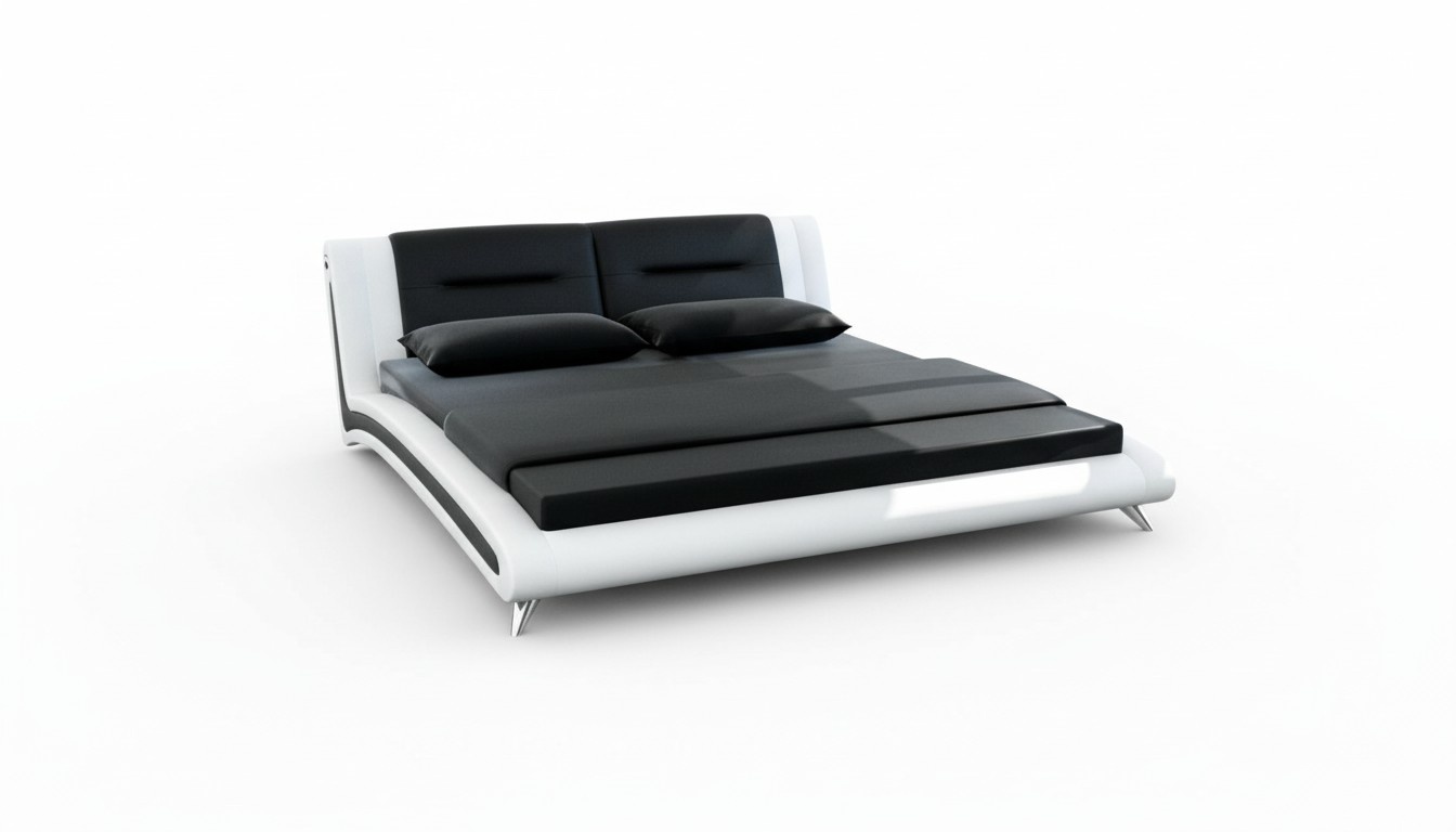 Designer Polsterbett Betten Polster Ehe Leder Doppel Bett 180x200cm Sofort