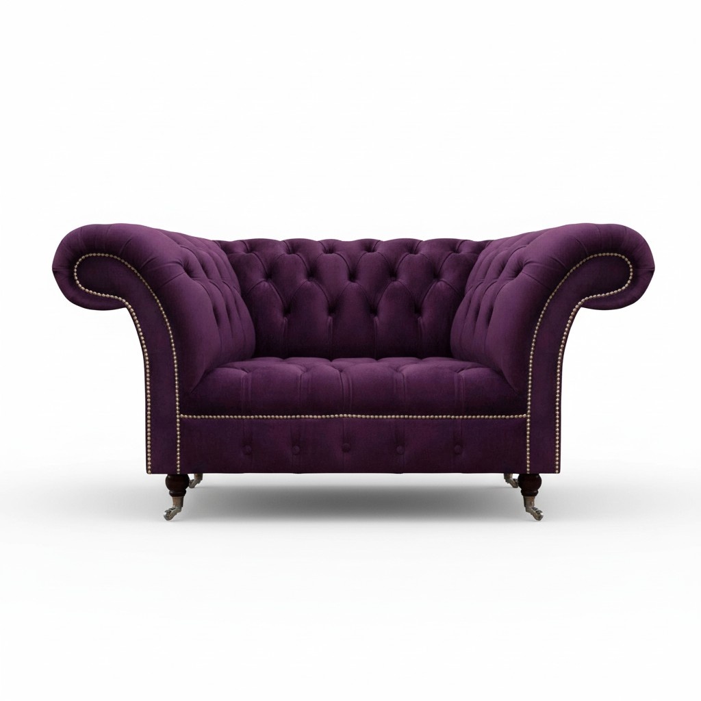 Polstermöbel Lila Zweisitzer Sofa Couch Luxus Möbel Design Textilsofa