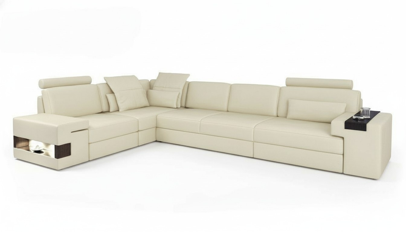 Polstermöbel Sofa Big Sofa Sofa Textil Möbel Schlafsofa Wohnzimmer L-Form Sofa