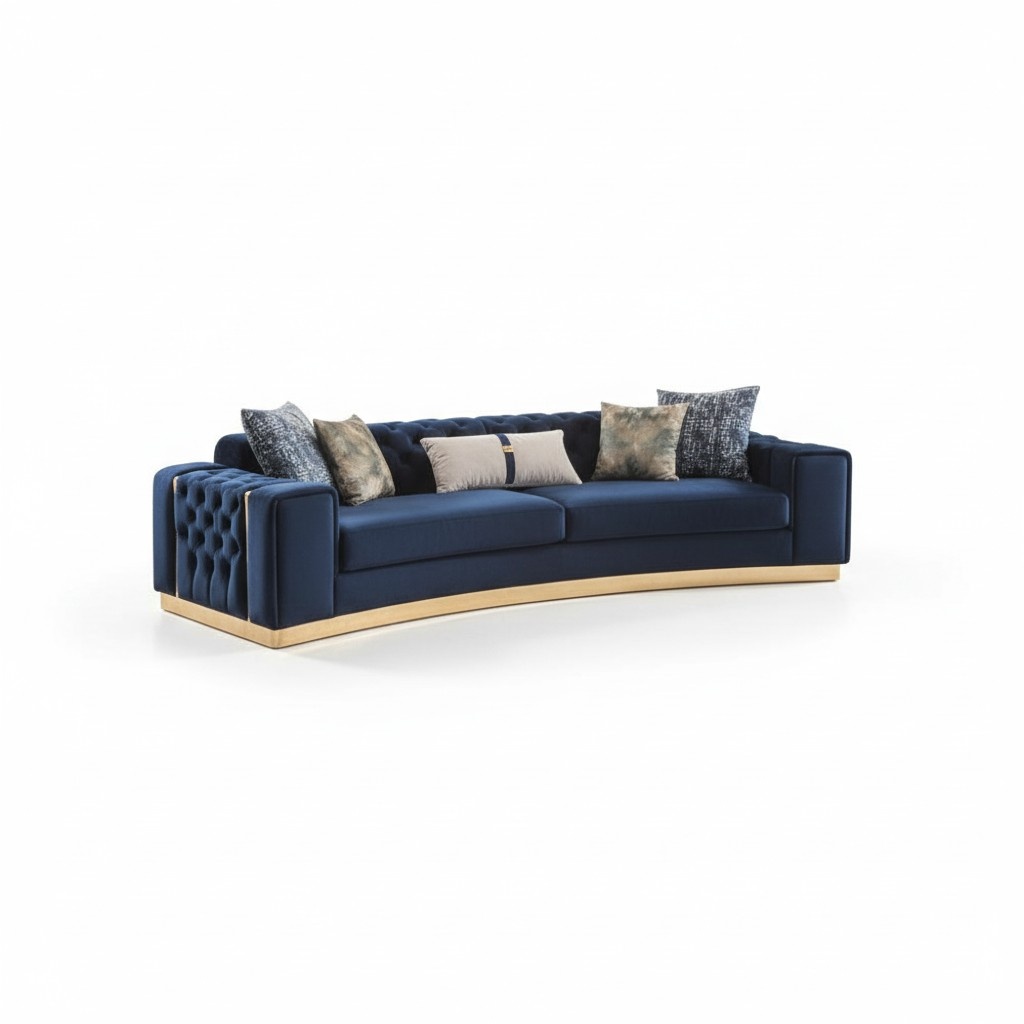 Polstersofa 4-Sitzer Sofas Textil Sitz luxuriöse Design Sofas Modern