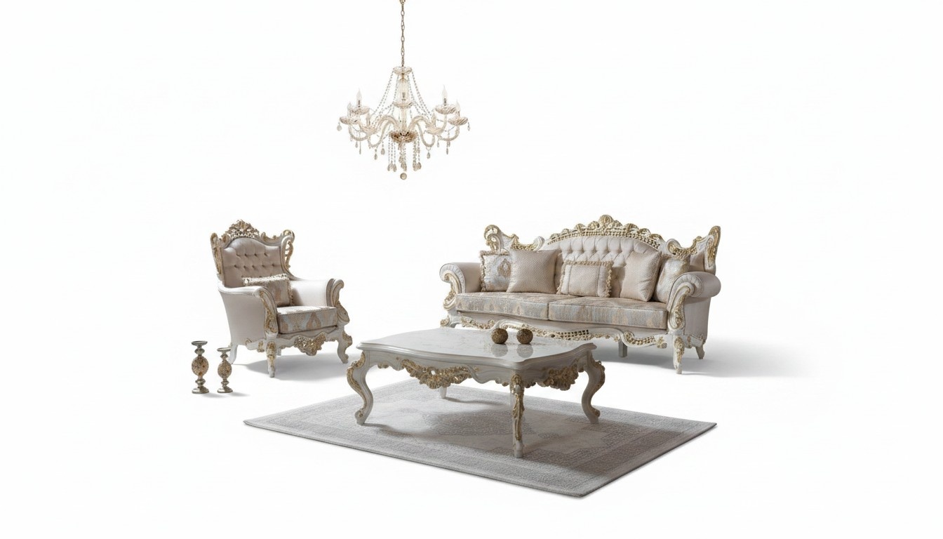 Polstersofa Komplette Couchgarnitur Sofagarnitur Beige Stoffsofa