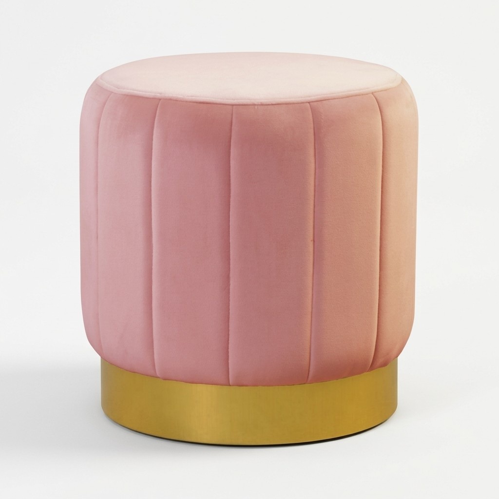 Pouf Fußhocker Rund Hocker Polsterhocker Sitzhocker Hocker Ottomane Relax Neu