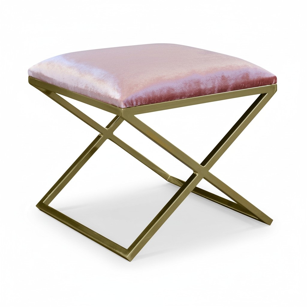 Pouf Fußhocker Rund Sitz Hocker Polsterhocker Sitzhocker Edler designer Neu