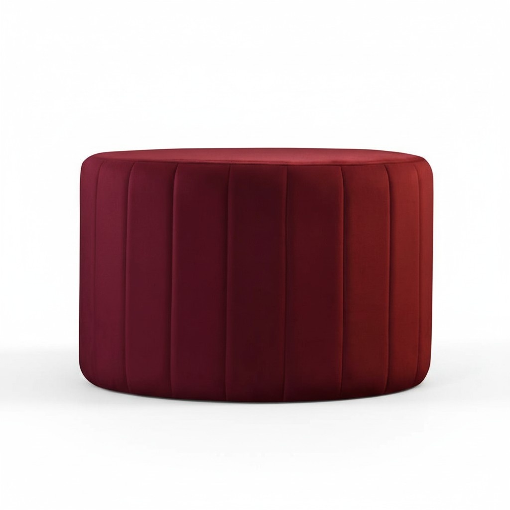 Pouf Fußhocker Rund Sitz Hocker Polsterhocker Sitzhocker Badhocker Puff