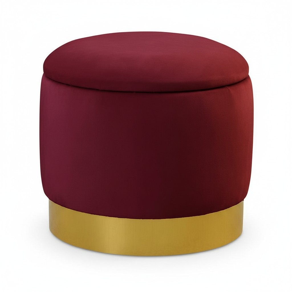Pouf Fußhocker Rund Sitz Hocker Polsterhocker Sitzhocker Rund Truhen
