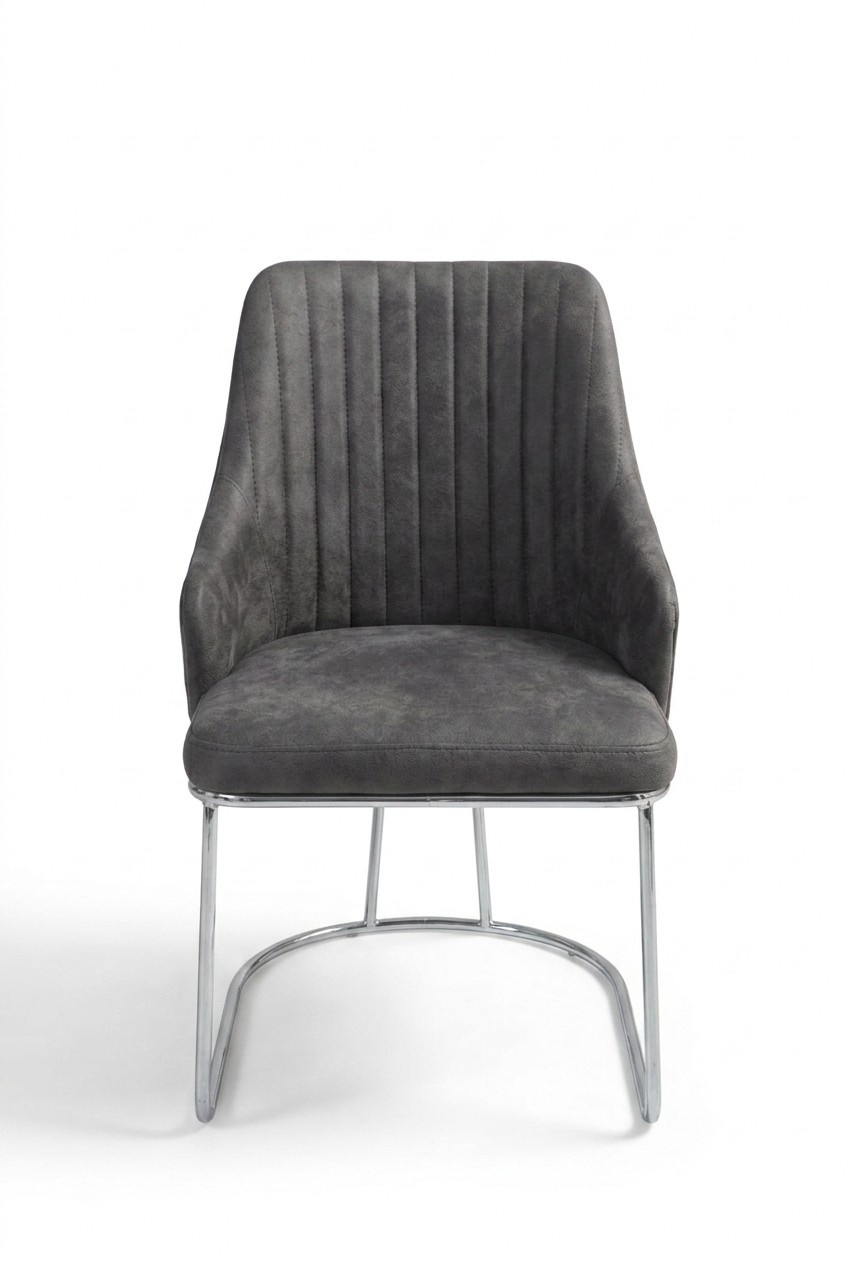 Luxus 1x Stuhl Esszimmerstuhl Küchenstühle Polsterstuhl Holz Grau