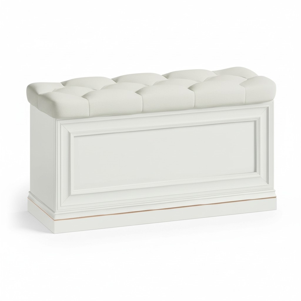 Pufa Hocker Bank Truhe Echtes Leder Box Schrank Begehbarer Kleiderschrank Neu