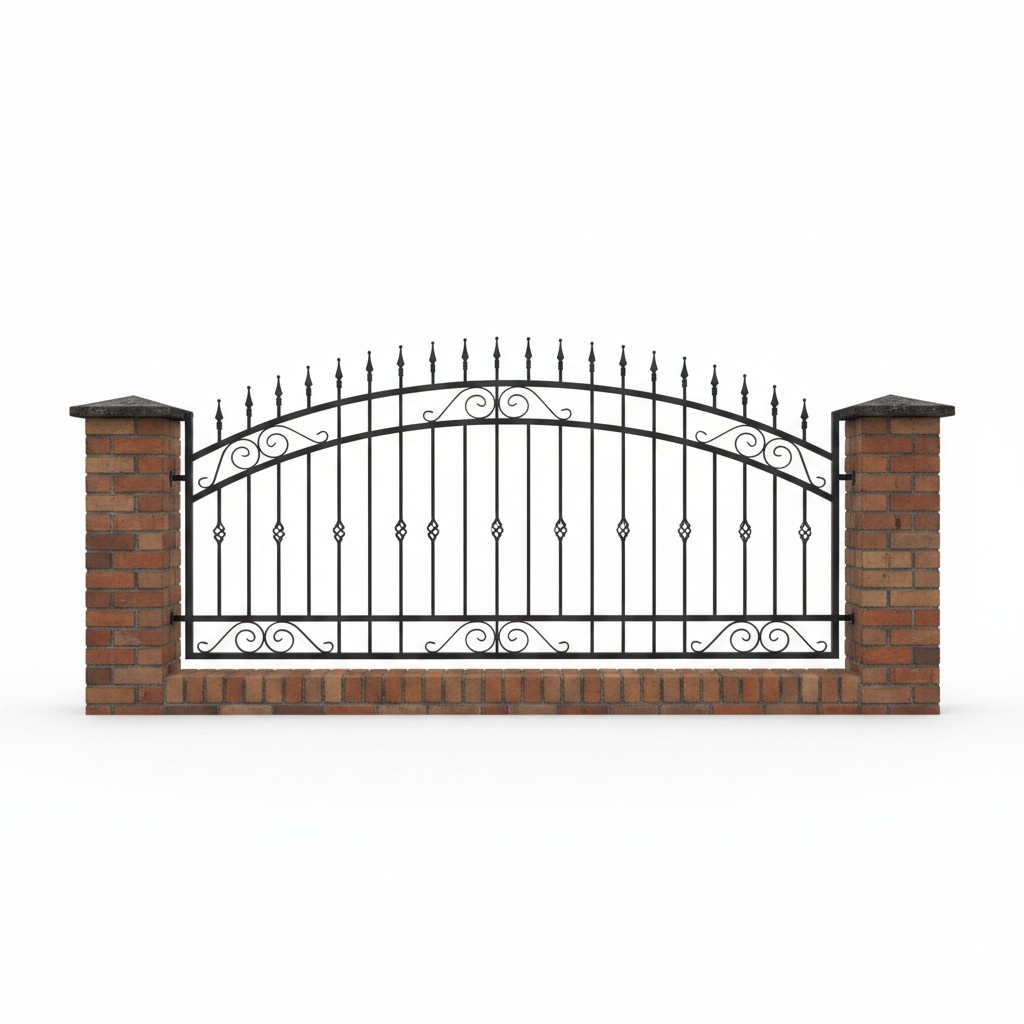 Railing Zaun Geländer Schmiedeeisen Handarbeit Klassische Zäune Garten M411 Neu