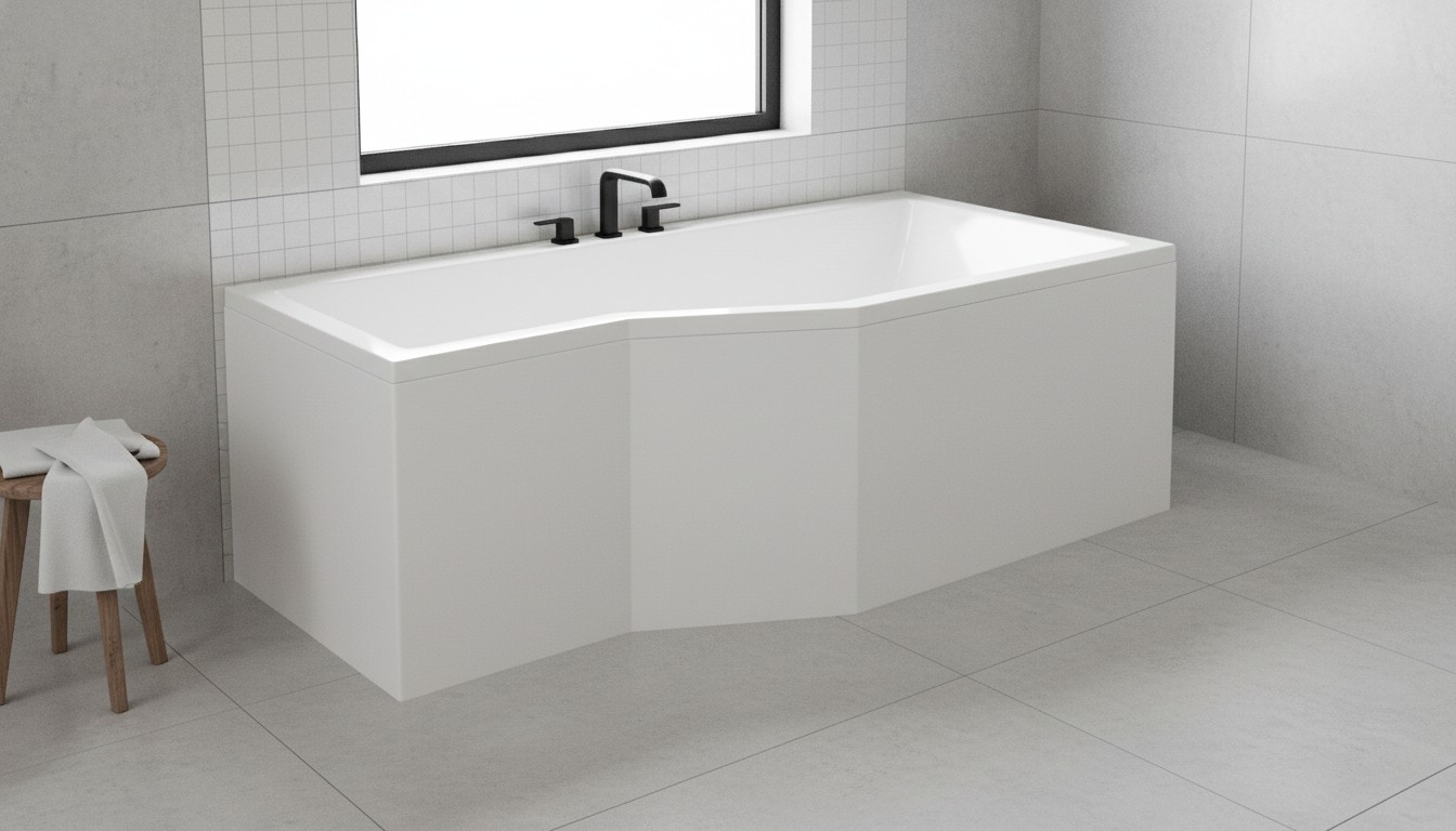 Rechteck Badewanne Bad Modern Badezimmer Wanne Acryl Duschwand