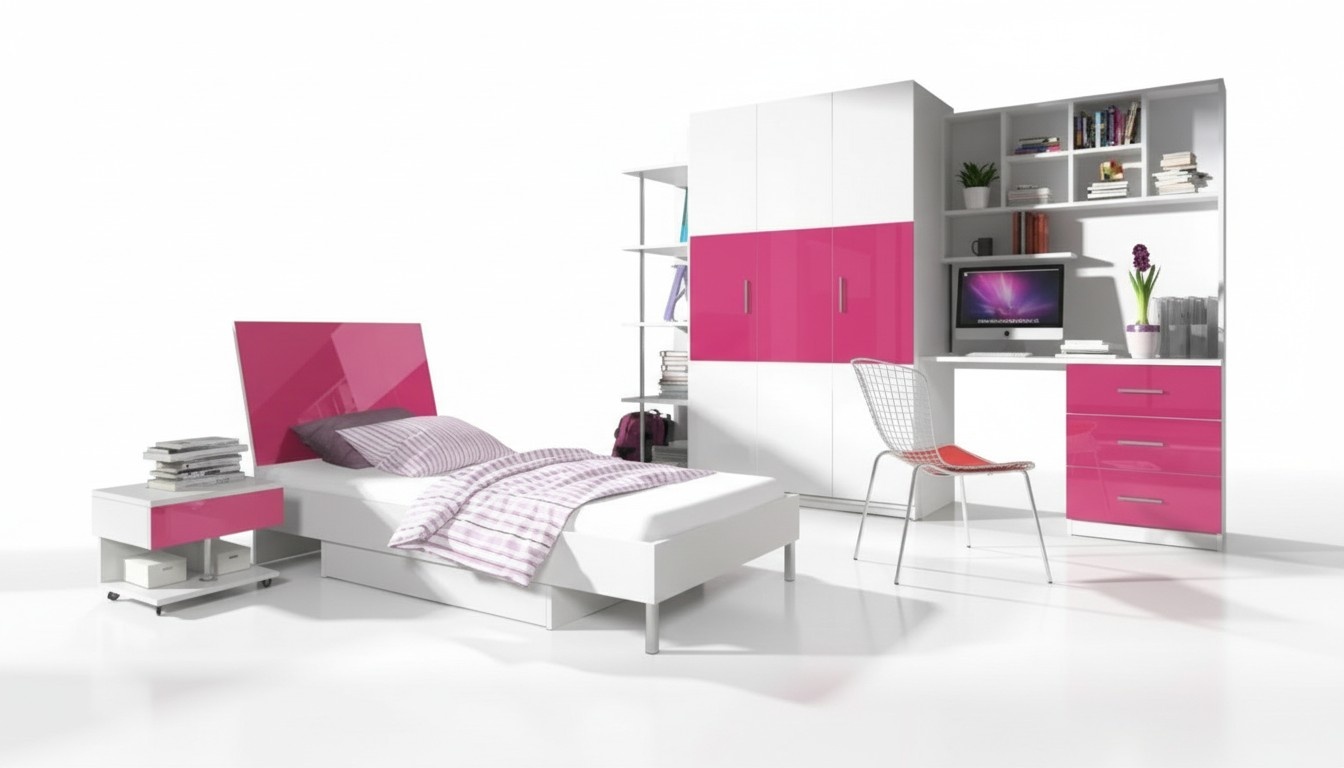 Regal Bücherschrank Eckschrank Schrank Holz für Kinderzimmer Jugendzimmer Möbel