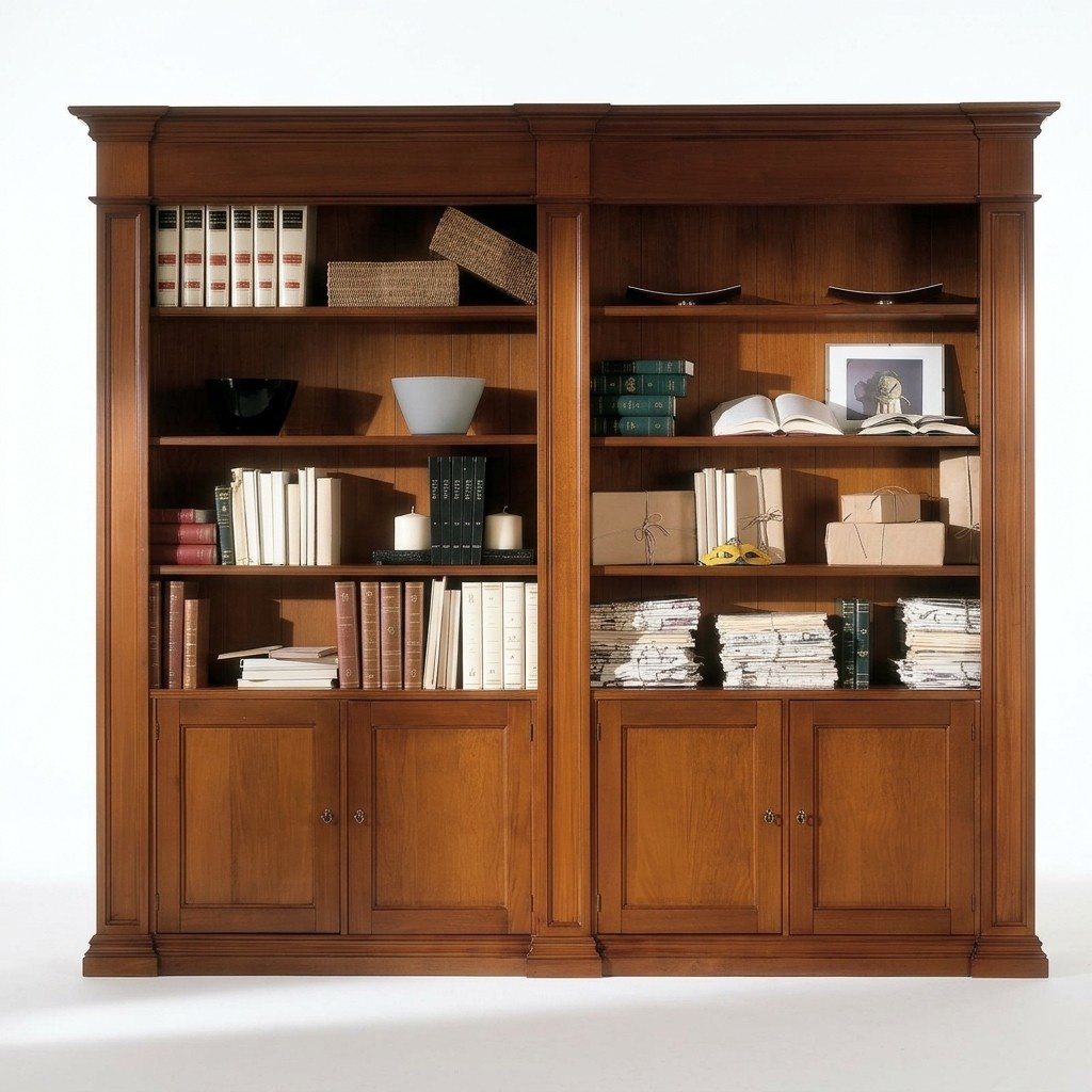 Regal Echtholz Aktenschrank Büro Schrank Regale Schränke Bücherschrank Massiv