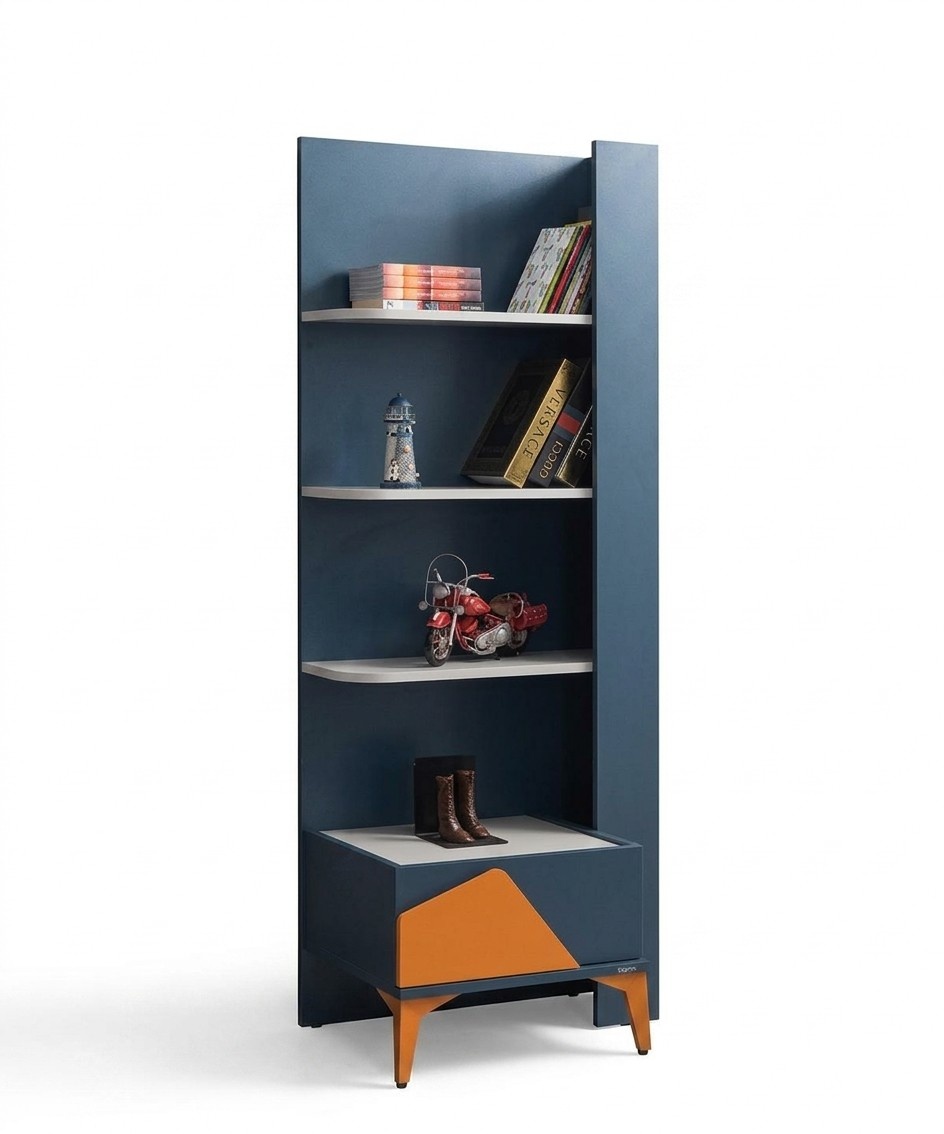 Regal Schrank Bücherregal Schränke Mehrzweck Top-Qualität Möbel Blau Modern