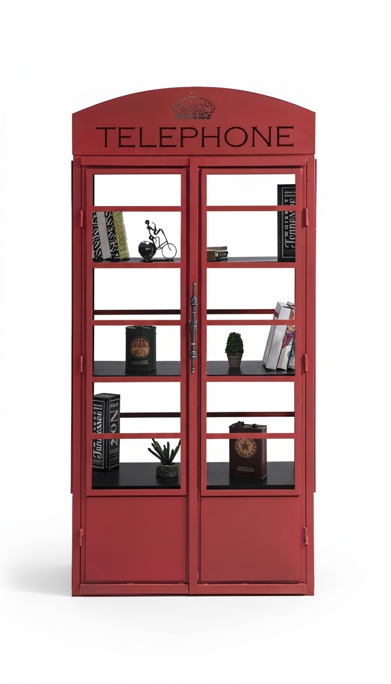 Regal Telefonzelle Stil Schrank Dekoration Englischer Stil Telephone