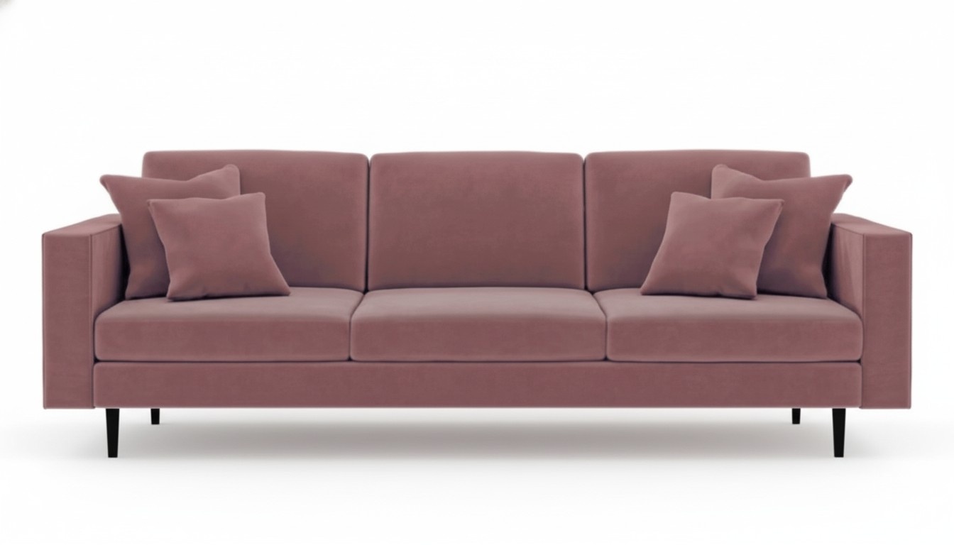 Rosa Stoff Wohnzimmer xxl big Viersitzer Design Couchen Polster Sofa Sofas Neu