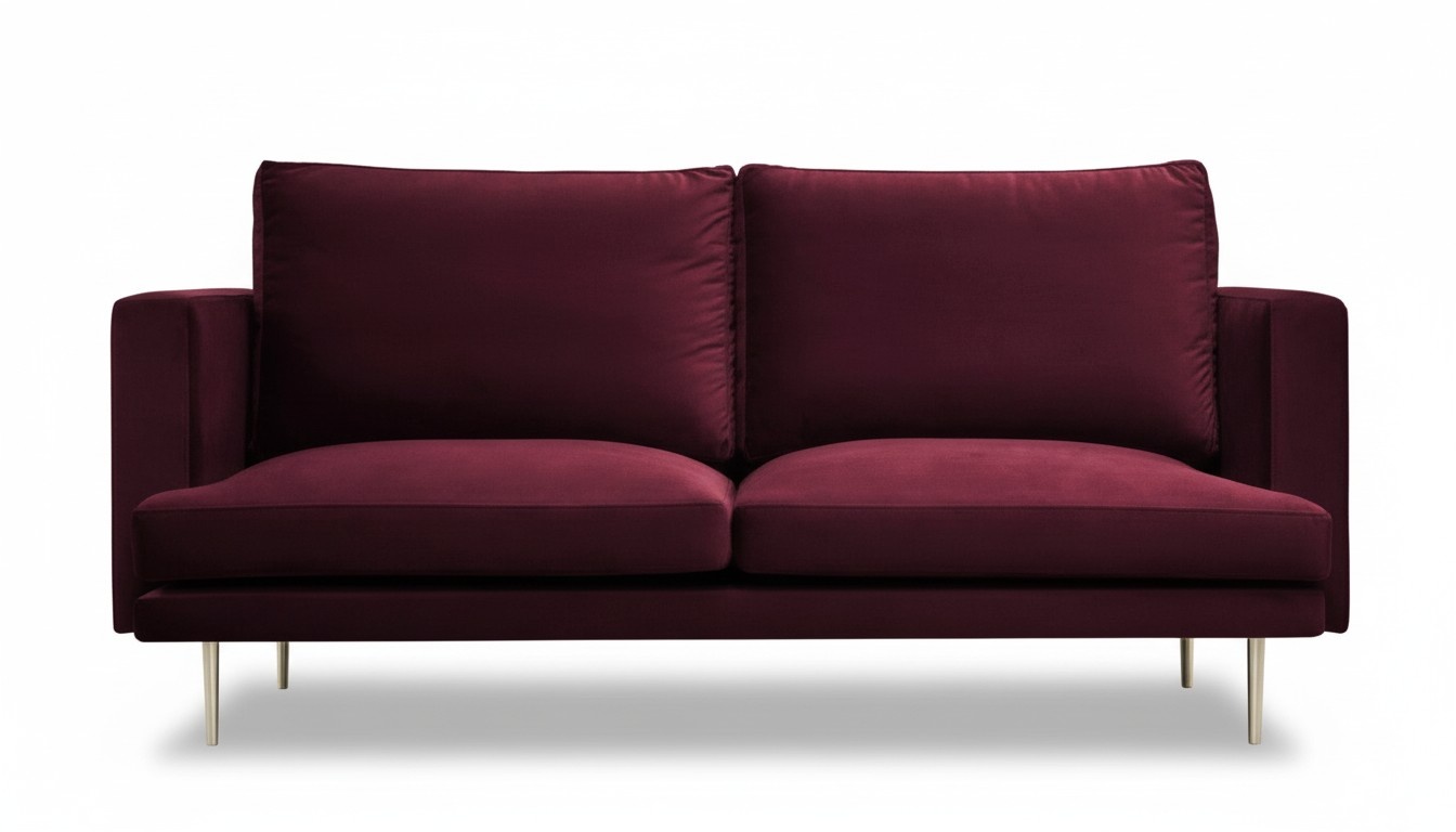 Rot Sofa Stoff Wohnzimmer Design Couchen Polster Sofas Couch Dreisitzer Möbel