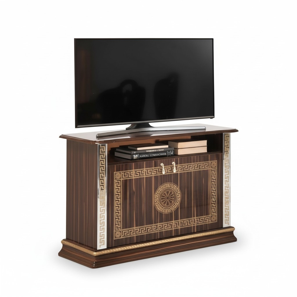 rtv schrank italienische möbel brauner holz kommoden sideboard regal luxus neu