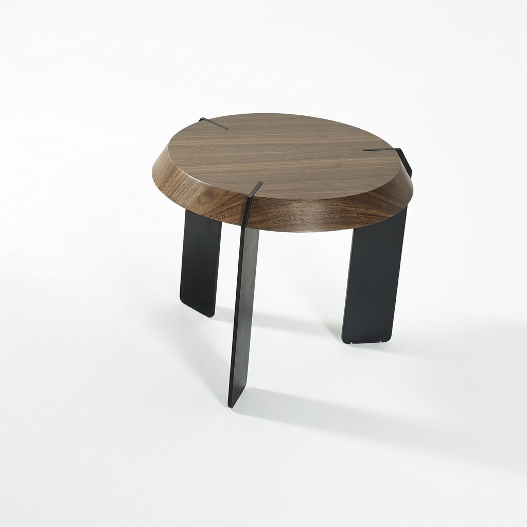 Rund Beistell Tische Luxus Design Braun Tisch Kaffee Wohnzimmer Neu