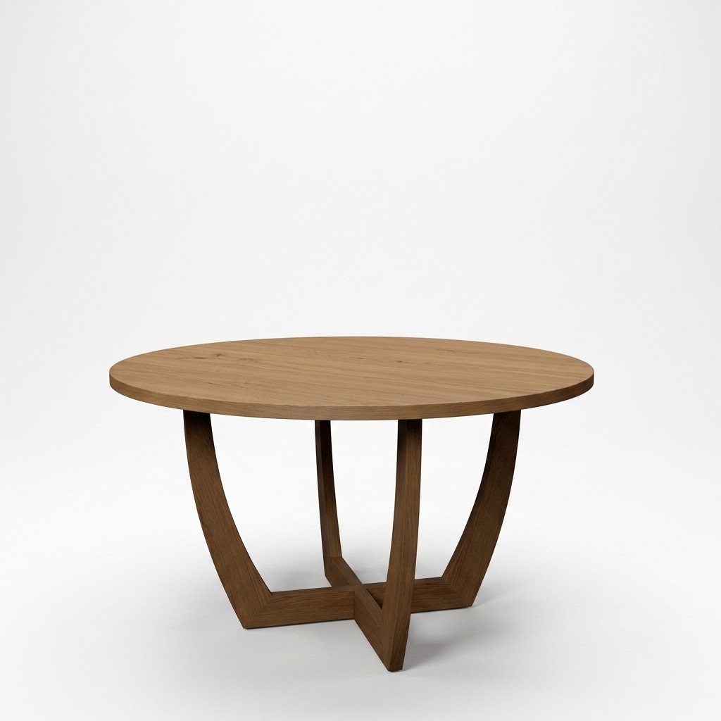 Rund Esstisch Holz Küchentisch runden neuen Stil modern braun 140cm