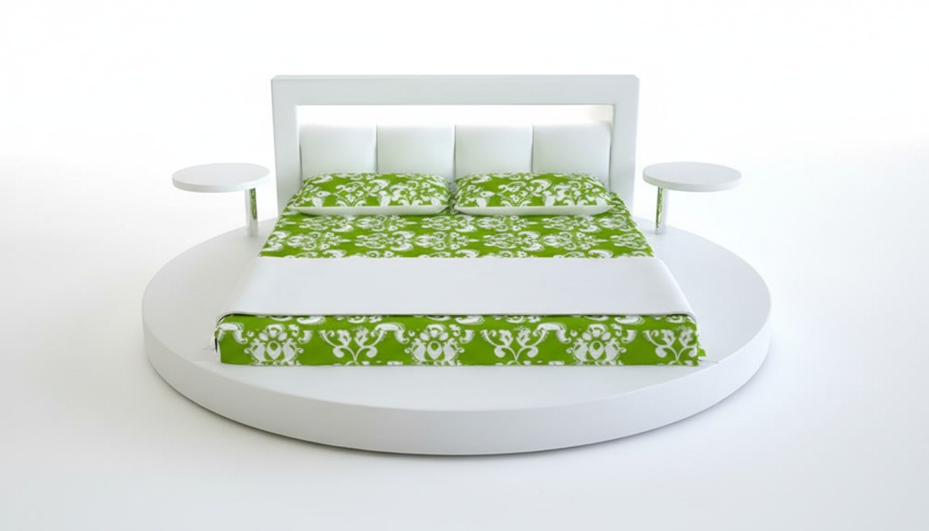 Rundbett Betten Möbel Schlafzimmer Bett Rundes Ehebett mit Nachttischen