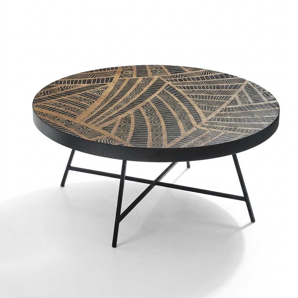 Runder Couchtisch Beistelltisch Wohnzimmer Tisch Beistell Italienischer Stil