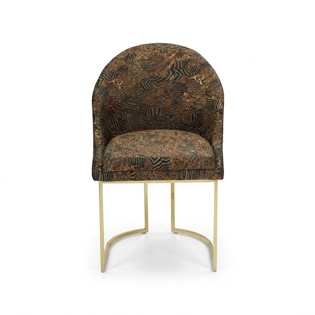 Runder Esszimmer Edelstahlstuhl Wohnzimmer Stühle Luxus Polster Sitzer