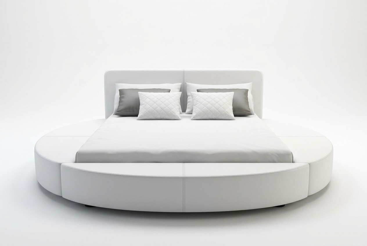 Rundes Bett Rund Design Betten Leder Doppel Luxus Hotel Gestell Schlaf