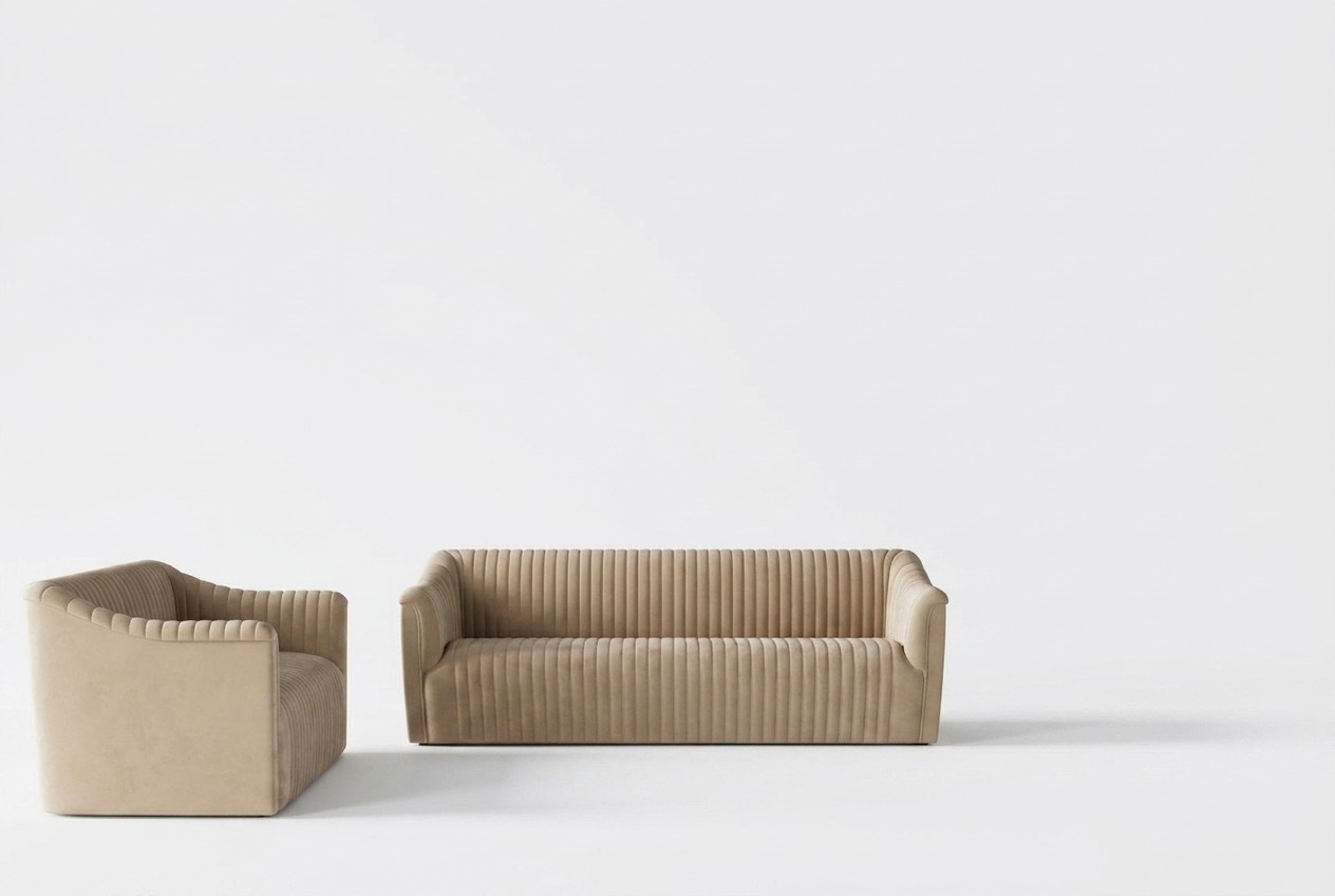 Samt Sofa 2 Sitzer Wohnlandschaft Relax Massivholz Sitz Design Couch Lounge