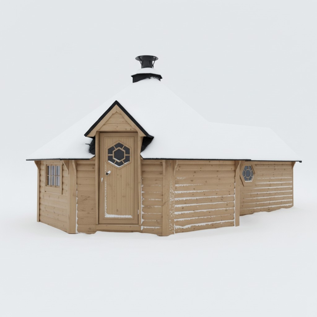 Sauna Grillkota 16.5m² Holzhaus Garten Laube Kota Grills Grillhaus Grill