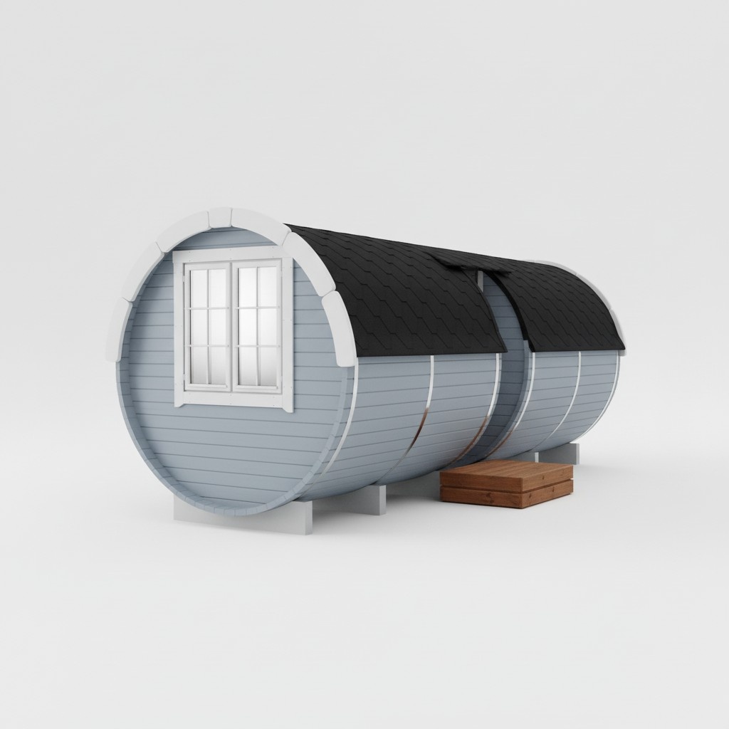 Saunas Fasssauna Fass Sauna Garten 46mm Trockensauna mit Schindeln