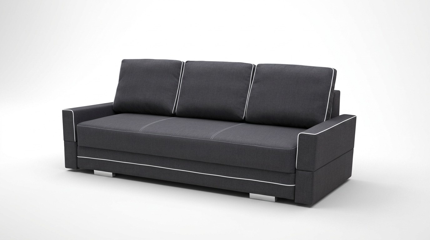 Schlafsofa Klappcouch 3-Sitzer Schlaffunktion + Bettkasten Couch Sofa Klappsofa