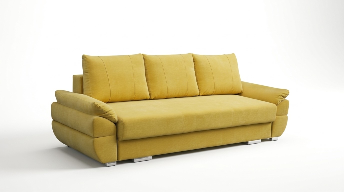 Schlafsofa Klappcouch 3-Sitzer Schlaffunktion + Bettkasten Couch Sofa Klappsofa
