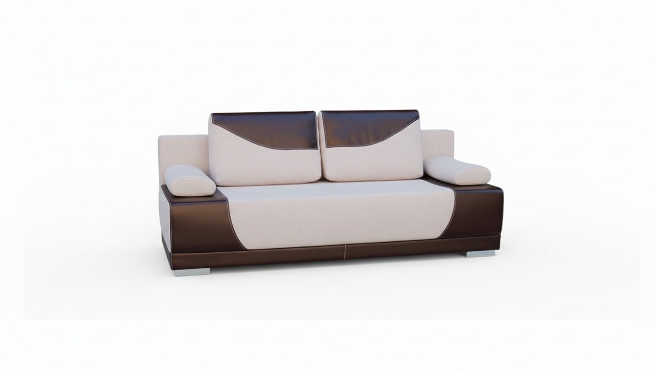 Schlafsofa Klappcouch 3-Sitzer Schlaffunktion + Bettkasten Couch Designer Sofa